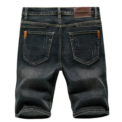 2025 Summer New Men's Denim Shorts Classic Black Blue Thin Section Fashion Slim Business Casual Jeans Shorts Male Brand