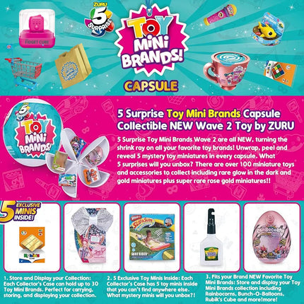 5 Surprise Mini Brands Series 1 by ZURU Mystery Real Miniature Collectible Toy Capsule Anime Figure  Slime surprise toy