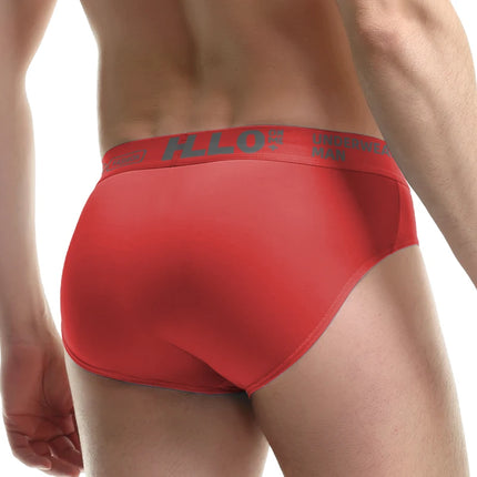 Men's ice silk underpants with printed letters, trendy triangular, plus-size, quick-drying, breathable and sporty underpants