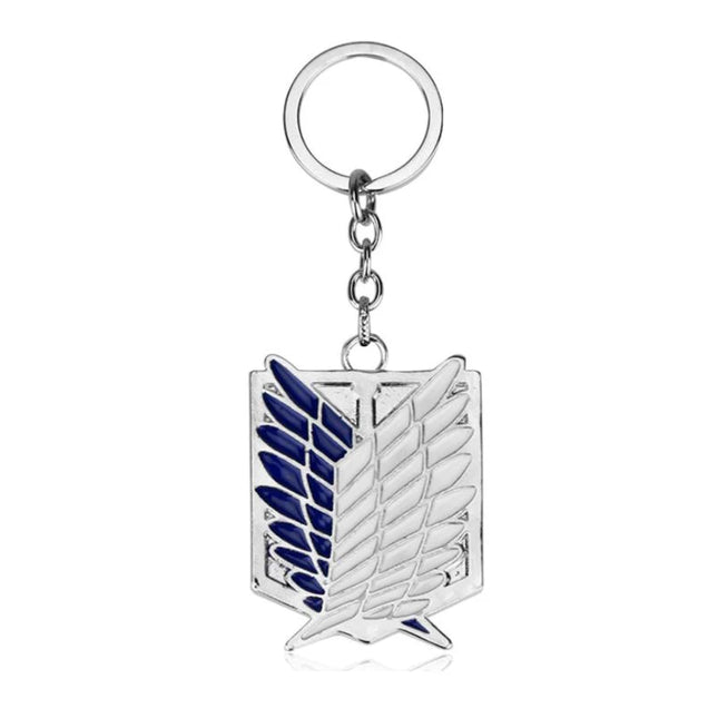 Anime Attack On Titan Keychain Shingeki no Kyojin Scouting Legion Emblem Pendant Key Chain for Women Men Cosplay Jewelry Gift