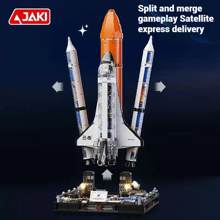 JAKI Space Exploration Series Building Blocks Toys Set, Super Rocket Spaceplane Model Assembly Toy, Children's Birthday Gift