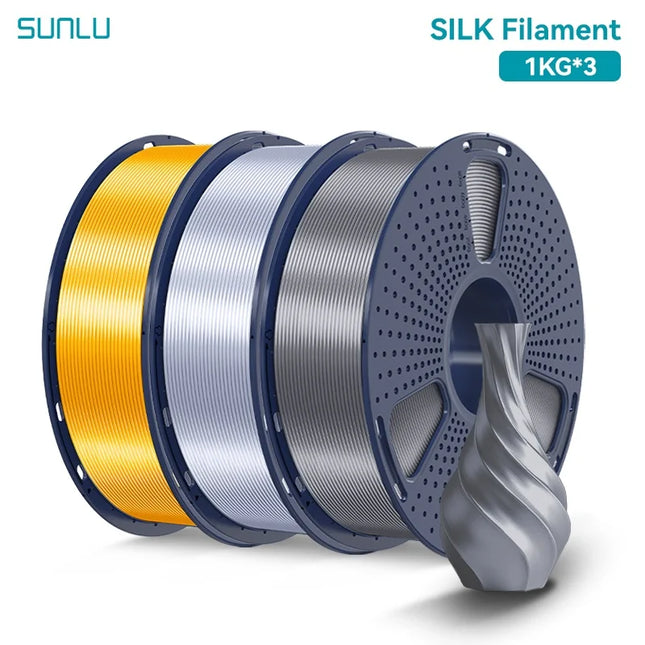 SUNLU 3KG 3D Printer Shiny Silk PLA Filament 1.75mm 1000g 3D Printer Neatly Wound 3D Filament for 3D Printer& 3D Pen