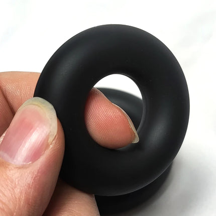 Silicone Soft Male Delay Ejaculation Penis Ring Lock Elastic Cock Rings Exercise Bands Sex Toys for Men Adult Sex Shop Black