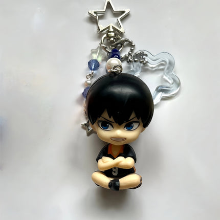 Karasuno High School Volleyball Club Sitting Charms, Handmade Y2K Accessories, Unique Anime Collectibles, Perfect Gift for Fans