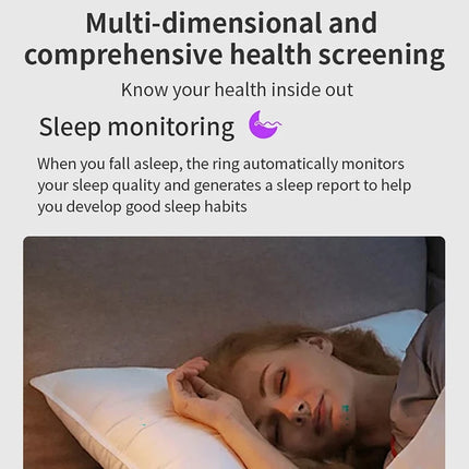 Simple Smart Ring Heart Rate Blood Oxygen Sleep Health Monitor Sport Ring IP68 Waterproof Pedometer Remote Gesture Control Photo
