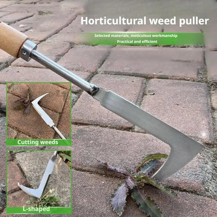 Heavy-Duty Carbon Steel Hand Shovel With Ergonomic Grip - Manual Weeding Tool For Road Cracks & Gardens 30CM