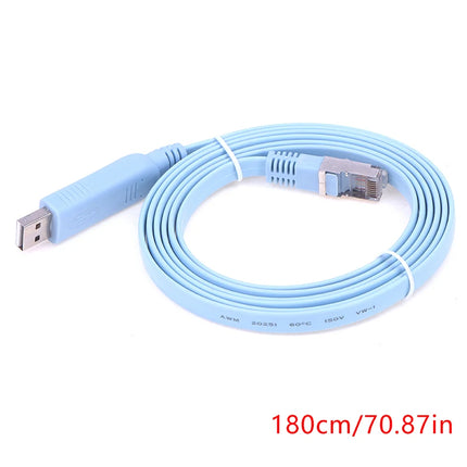 1.8M USB To RJ45 USB To RS232 Serial To RJ45 CAT5 Console Adapter Cable Cord For  Routers New