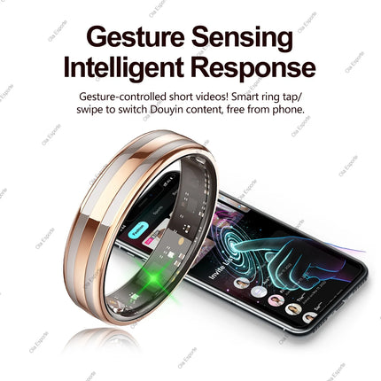 2026 New Smart Ring Temperature Heart Rate Sleep Monitoring Motion-Sensing Game IP68 Waterproof Men Women SmartRing Holiday Gift