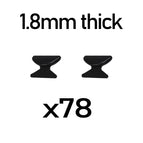 78pcs 1.8mm black