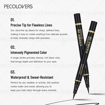 Black Eyeliner, Liquid Eyeliner, Very Fine, Quick Drying, Suitable for Beginners, Waterproof and Long-lasting, Eye Makeup