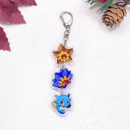 Pokémon Pikachu Bulbasaur Gengar Squirtle Car Keychain Accessories Acrylic Charms Pendant For Bag Key Holder Backpack Decoration