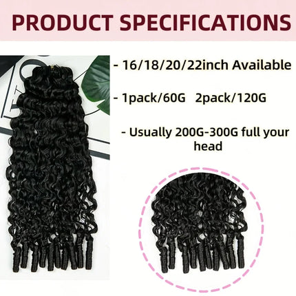 Burmese Deep Curly Pre Looped Feather Crochet Human Hair For Black Women Pre Separated Knotless Burmese Curly Hair For Braiding