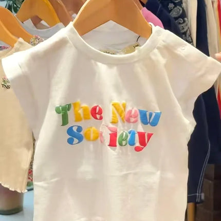 kids tee 26ss summer short sleeve tns baby boy t-shirts printed girls dress cotton clothing