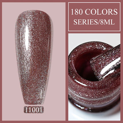 Parkson 8ml HEMA TPO FREE Color Gel Nail Polish Nude Pink Red Green Collection Nail Gel Polish Glitter Soak Off UV LED Gel