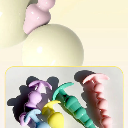 5pcs Silicone Anal Plug Jewelry Base Beginner To Expert Butt Plug,Adult Toys Tail Female/Male Dildos Sex Toy Couples Adults Game