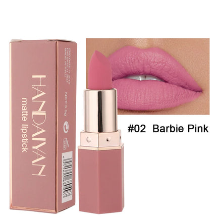 6 Colors Nude Matte Lipstick Waterproof Velvet Lipsticks Sexy Red Brown Pigments Makeup Long Lasting Profissional Lips Cosmetics