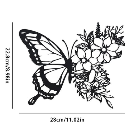 1pc Metal Exquisite Butterfly Metal Wall Decor - Printmaking Other - Unique Iron Hanging Art for Bedroom Living Room Home