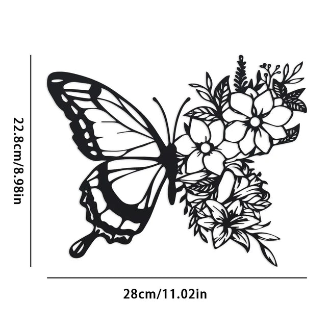 1pc Metal Exquisite Butterfly Metal Wall Decor - Printmaking Other - Unique Iron Hanging Art for Bedroom Living Room Home