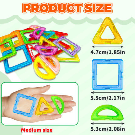36/60/96PCS Magnetic Building Blocks Constructor Set 3D STEM Educational Toys For 3Years+ Old Kids Boys Girls Birthday Gifts