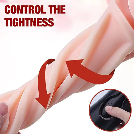 Male Masturbator Realistic Pocket Pussy Vagina Textured Soft Fleshy Texture Penis Training Masturbators Sex Machine Toy for Men