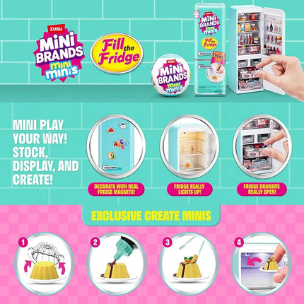 ZURU Mini Brands Food Fill The Fridge Series 1 Plauset Brands Home Capsule  Creating DIY A Mini KitchenMasterChef Food Series