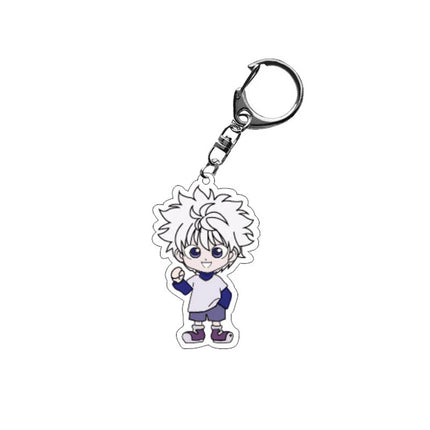 HUNTER HUNTER llavero anime Gon Freecss Killua Zoldyck Hisoka Chrollo Lucilfer Acrylic figure keychain Fans Birthday Gifts 6cm