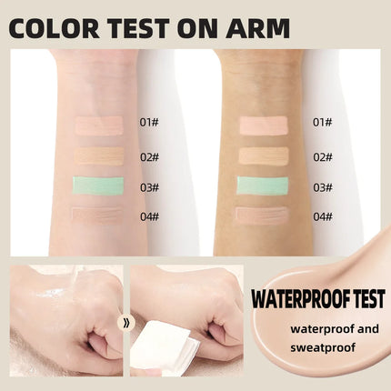 QIBEST Makeup Concealer Hydrating Lightweight Waterproof Permanent Dark Circles and Acne Mark Covering and BrighTening Concealer