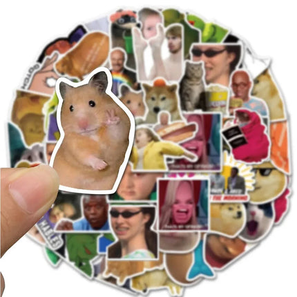 10/30/50pcs Classic Funny MEME Graffiti Stickers Cartoon Waterproof Decals DIY Suitcase Helmet Phone Joke Graffiti Sticker Packs