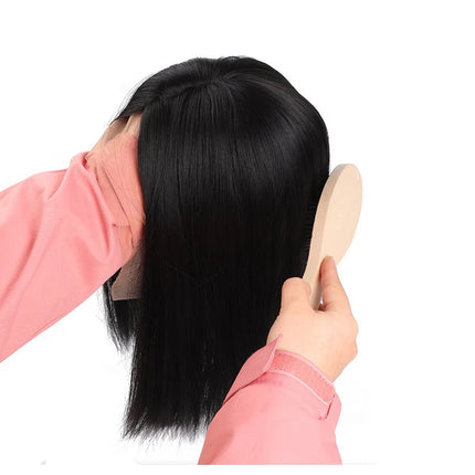 Yajukai 1Pc Brush Hair Wig Care Women Natural Healthy Bamboo Wooden Handle Needle Scalp Anti-Static Hair Brush Comb