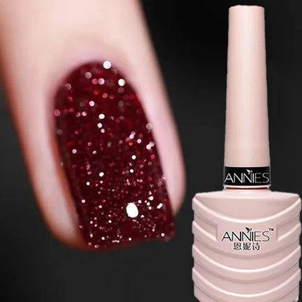 10ml Glittering Diamond Nail Polish Gel Fashion DIY Dandy Broken Diamond Gel Nail Art Semi Permanent Nail Varnishes Manicure