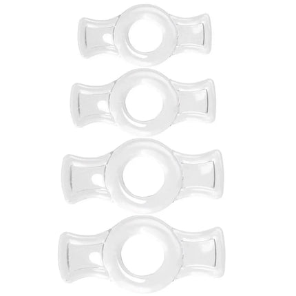 Male 4pcs 1 set Penis lock Cock Ring Bondage Penis Erection Ring For Men Adults TPE penil sleeve for enlargerment pump