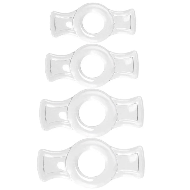 Male 4pcs 1 set Penis lock Cock Ring Bondage Penis Erection Ring For Men Adults TPE penil sleeve for enlargerment pump