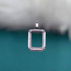 Platiumn-plated / Setting  7x9mm