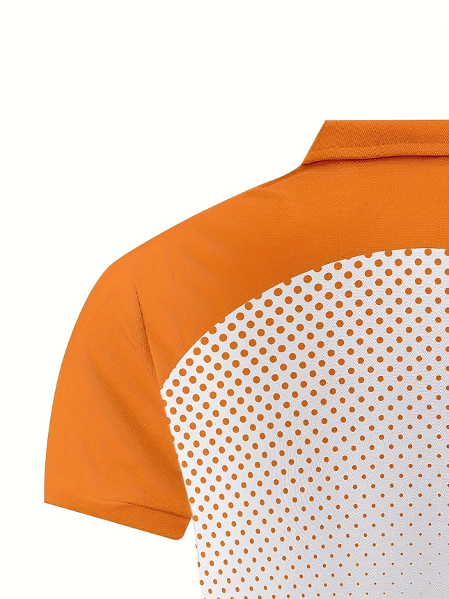 2026 Men's 3D Geometric Pattern Short Sleeved Shirt, Perfect Choice for Summer, Casual, Golf, Cocktail Parties