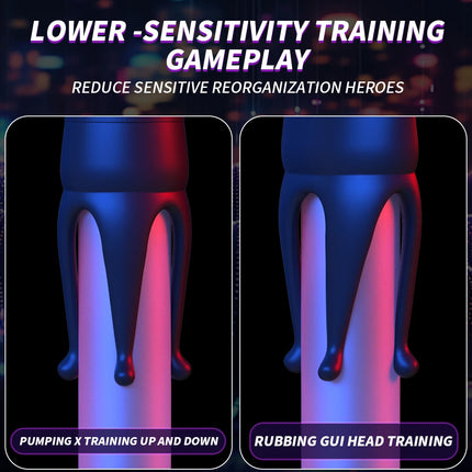 Penis Trainer Electric Shock Male Masturbator Penis Vibrator 10 Vibrating Modes Male Stroker 360°Wrapped Adult Sex Toys for Men