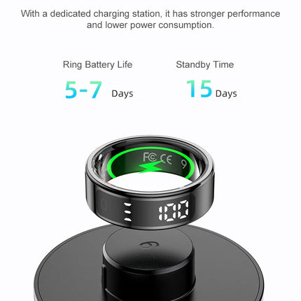 New R11 Smart Ring With Display Screen Gesture Control Health Heart Rate Sleep Monitor 5ATM Waterproof Sport Fitness Smart Ring