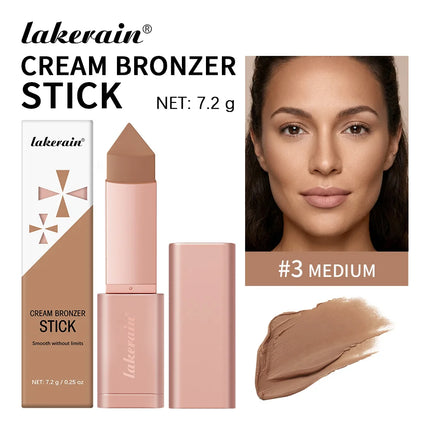 2 IN 1 Cream Bronzer And Contour Stick Waterproof Highly Pigmented Instant Depth & Dimension Contouring Face Makeup Cosmetics