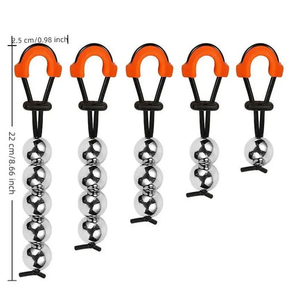 1Pcs Male Penis Ring Weight-Bearing Cock Ring with Steel Ball Heavy Stretcher Penile Training Exercise Device for Erection