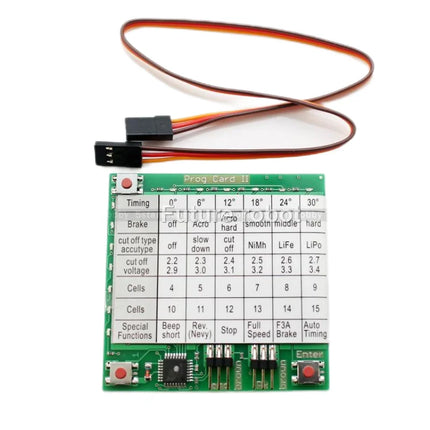 GARTT YPG Hobbyking YEP ESC Programming Card Setting Card Helicopter ESC Programming Card for the GARTT YPG / Hobbyking YEP ESC