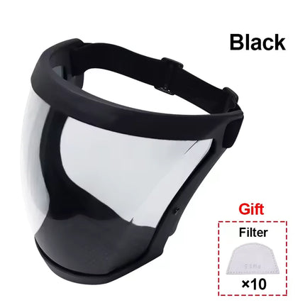 Transparent Facial Shield Anti-Fog Work Protection Mask Filter Dust-proof Anti-splash Full-Face Grinding Weeding Protection Mask