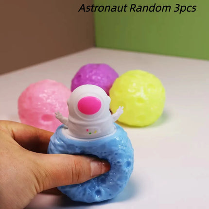 Funny Pumpkin Squirrel Astronaut  Block Squeeze Anti-stress Toy Hide and Seek Figures Stress Relief Fidget Toys For Kids Adult
