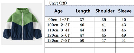 Winter Clothes Children's Clothing New Children's Polar Fleece Jacket Boy Baby Color Matching Casual Tops Casual Simple
