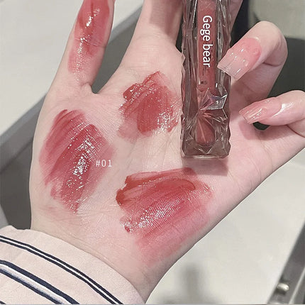 Gege Bear Crystal Mirror Water Lip Gloss Hydrating and Ultra-Moisturizing High Shine Glossy Lip Tint for Fuller Lips