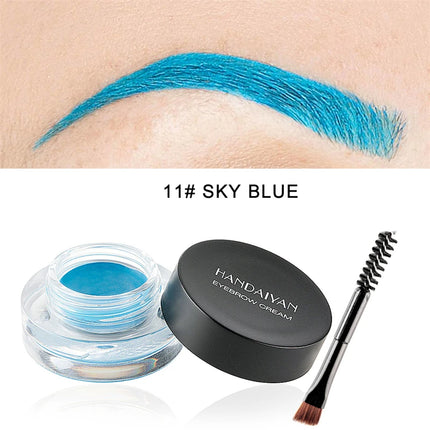 HANDAIYAN 12 Colors Eyebrow Gel Colorful Eyebrow Cream Eyebrow Dye Glue No Fading Waterproof Long Lasting Brow Makeup Cosmetics