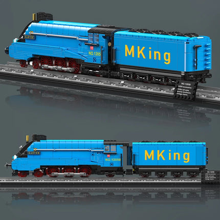 Mould King 12050 Technical Train Toys The Garter Blue Livery Building Block Assembly Locomotive Brick Set Kids Christmas Gift