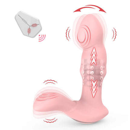 Remote Control Thrusting Vibrating Anal Expansion Prostate Massager Wiggling Anal Vibrator Butt Plug Adult Sex Toy for Men