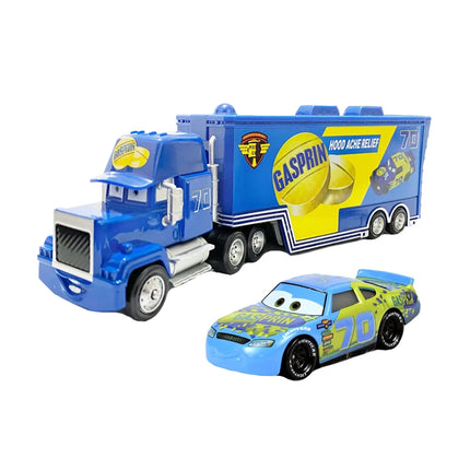 Pixar Cars Truck Attached Model Car Anime Figure Mack Semi-Hauler Rust-eze Racing Toys Container Trucks Children Birthday Gifts