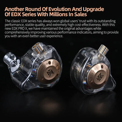 KZ EDX PRO X Dynamic Drive Earphone HIFI Bass Earbud DJ Sport Music Cancelling Headsets
