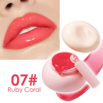 Little Round Jar Multi-Color Jelly Lip Balm for Lips and Cheeks Vibrant Colors Moisturizing and Nourishing Lip Nectar