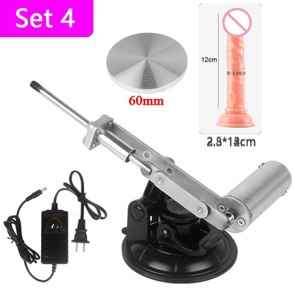 Mini Telescopic Sex Machine with Dildo 60mm Plate 39mm/45mm Stroke Reciprocating Linear Actuator Female Sexual Masturbation Kit